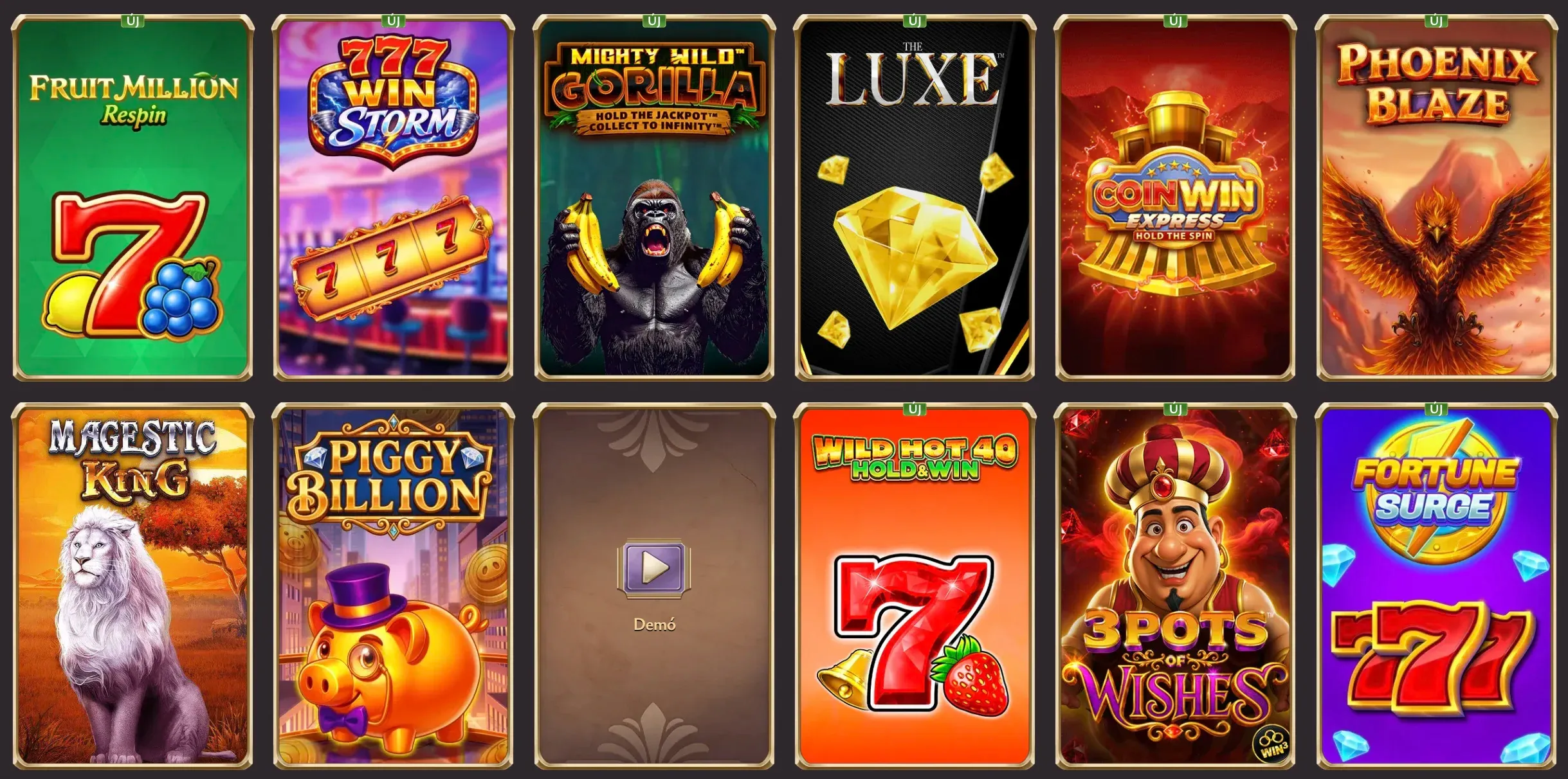 Változatos nyerőgépes játékok a Vicibet casino